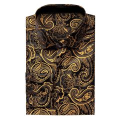 This is the perfect shirt for any man who wants to look stylish and sophisticated. The paisley print is elegant and timeless, and the shirt fits comfortably and looks great on anyone. Whether you're dressing up for a special event or just want to feel your best, this is the shirt for you. Handmade 100% Silk Paisley Dry Clean Only - 30-DAY MONEY-BACK GUARANTEE - Try it! If you don't love it, send it back. We offer free shipping on returns and exchanges. Take your time! You've got 30 days to decid Silk Dress Shirt, Lapel Brooch, Black Silk Dress, Silk Shirt Dress, Retro Tops, Shirts Long Sleeve, Mens Formal, Business Shirts, Formal Business