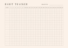 a printable habit tracker is shown on a white background