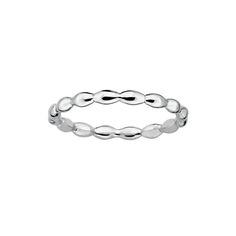 Rhodium plating lends extra radiance to the sterling silver construction. Details: 2-mm width Rhodium-plated sterling silver Size: 10. Gender: female. Age Group: adult. Stones Rings, Sterling Silver Stacking Rings, Construction Details, Stack Ring, Stacked Stone, Stacking Rings, Stone Rings, Rhodium Plated, Gender Female