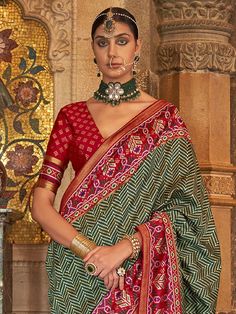 Trust your beauty to shine with this Dark Green Printed Design Soft Silk Saree with printed work looks chic. This saree comes with unstitched Dark Green color Soft silk blouse. Blouse worn by the model is for shoot purpose only. This product consists of ready stitched blouse. Designs, colors and patterns on the actual product may slightly vary from designs shown in the image. Images are only representative. India Saree, Dark Green Color, Soft Silk Sarees, Work Looks, Looks Chic, Blouse Fabric, Design Show, Printed Design, Silk Blouse