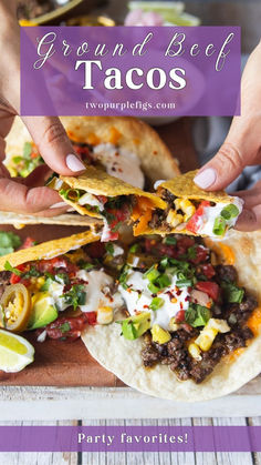 Ground Beef Tacos Easy Tacos, Comfort Recipes, Easy Taco Recipes, Ground Beef Tacos, Holiday Dessert Recipes, Easy Taco, Easy Weeknight Dinner, Tacos Beef