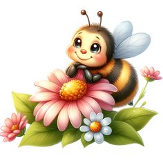 #пчела #лето Honeybee Clipart, Images Of Bees Clip Art, Cute Illustration, Baby Cards, Pet Birds, Diy And Crafts, Birds