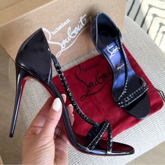 New In Box Size: 39.5 Eu / 9.5 Us Red Bottoms Color: By Night (Purple) Heel Height: 4" (100mm) Leather Upper / Leather Lining / Leather Sole Comes With Original Box And Dust Bag Made In Italy Msrp $945 Purple Heels, Classy Lady, Kawaii Shoes, Lady Style, Red Bottoms, Studded Leather, Classy Women, Christian Louboutin Shoes, Purple Color