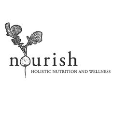 the logo for nourish holistic nutrition and well - known health product