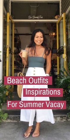 Beach Outfit Dresses, Beach Outfits Women Dresses, Simple Beach Outfit, Beach Outfits Women Vacation, Women Beach Outfits, Caribbean Outfits, Midsize Summer, Beach Outfit For Women, Cute Beach Outfits