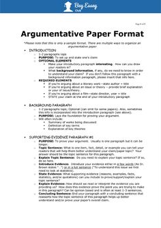 the argument paper for argument papers