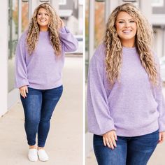 Our ALL NEW sweater is here!!! This cozy cutie has flattering bubble sleeves, and long loose fit! This sweater will be your new go-to piece for the Fall and Winter or any time of year, really! It is seriously the softest material ever, and the lavender color makes it SO fun to style! Pair it with leggings, skinnies, wedges, sandals, or some glam accessories...seriously the opportunities are endless!! This comfy, cute beauty is a must-have!!
100% Acrylic Lavender Knit Sweater For Fall, Cozy Lavender Sweater For Fall, Cozy Lavender Fall Sweater, Trendy Lavender Sweater For Fall, Trendy Lavender Fall Sweater, Casual Soft Knit Sweater With Balloon Sleeves, Bubble Sleeve Sweater, Glam Accessories, New Sweater