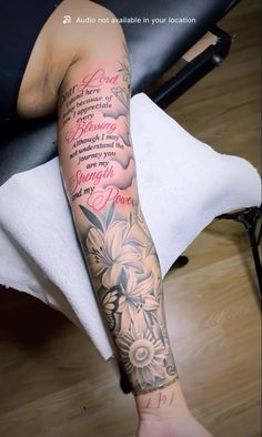 a person with a tattoo on their arm