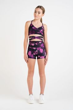 This short means business for every activity. An essential style in an exclusive print to Every Turn. Designed with a super high fitting rise. The waistband is wide with a double layer and internal top elastic, ensuring these shorts stay in place. Soft finish bands feature on the legs for additional comfort that won’t dig in. Sporty Crop Top With Built-in Shorts, Summer Sports Bottoms With Crossover Waistband, Casual Workout Shorts With Crossover Waistband, Fitted Workout Shorts With Crossover Waistband, Summer Workout Bottoms With Crossover Waistband, Athleisure Stretch Shorts With Crossover Waistband, Summer Activewear Shorts With Contoured Waistband, High-waisted Yoga Shorts For Spring, Athleisure Shorts With Contoured Waistband For Summer