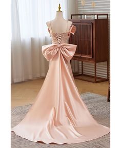 Get 10% off now! Buy gorgeous mermaid pink long prom dress with big bow in back at cheap price online. Free stable shipping and pro custom service since 2009. Pink Long Prom Dress, Dress With Big Bow, Mermaid Pink, Prom Dresses Long Pink, Pink Mermaid, Pink Prom Dress, Evening Dress Floor Length, Pink Prom, Evening Dresses Cocktail