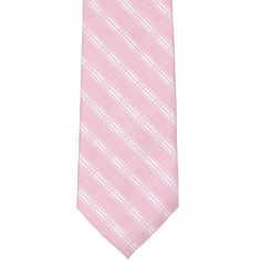 Here it is: A clean and simple pink plaid extra long tie. Just right for spring and summer formal events, or chic everyday wear. When wearing a suit, you have to try it with gray or navy blue. The specifics. This tie is made from a heavyweight linen/silk blend. Unlike light and flowy silk ties, you’ll be surprised by the weightier feel of this one. (We think it makes it easier to tie that perfect knot!) As far as sizing, this tie is cut to a standard 3.5-inch width and 63-inch length for big and Elegant Pink Ties For Semi-formal Occasions, Classic Pink Tie Accessories For Summer, Classic Pink Suit And Tie Accessories For Summer, Elegant Fitted Plaid Ties, Classic Pink Tie For Black Tie Events, Pink Business Ties For Spring, Spring Formal Pink Ties, Classic Pink Tie For Business, Pink Formal Tie