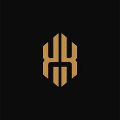 the letter h in gold on black