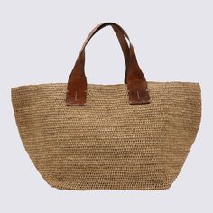 Natural raffia Tokyo tote bag from Ibeliv featuring leather handles, magnetic fastening, handwoven design and internal patch pockets.Composition: _, 100% Raffia Chic Jute Crochet Bag With Leather Handles, Chic Crochet Jute Bag With Leather Handles, Top Handle Jute Bag With Woven Leather, Woven Leather Top Handle Jute Bag, Woven Leather Double Handle Beach Bag, Double Handle Woven Leather Beach Bag, Jute Crochet Bag With Leather Handles, Crochet Jute Bag With Leather Top Handles, Crochet Jute Bag With Leather Handles