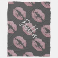 Lipstick kiss print pink lip stain gray white cute Pink Lip Stain, Kiss Print, Print Pink