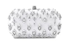 Perry Clutch in White Diamonds Satin | Over The Moon Hamda Al Fahim, Moon Gifts, Red Carpets, White Accessories, Couture Designers, Perry Ellis, Couture Gowns, White Diamonds, In Hollywood