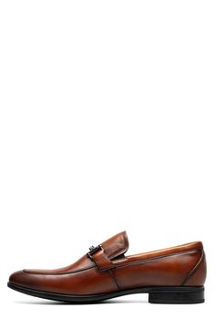 Cushioned comfort brings everyday appeal to a timeless bit loafer shaped from smooth, refined leather. Cushioned insole Leather upper/textile lining/rubber sole Imported Bit Loafers, Leather Loafers, Loafers Men, Cognac, Rubber Sole, Leather Upper, Loafers, Nordstrom, Elastic