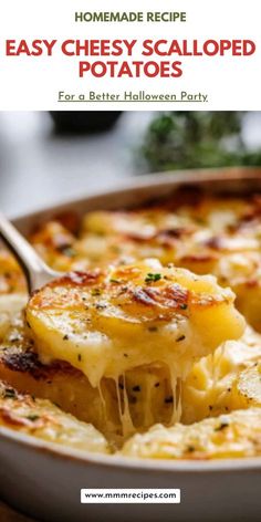 homemade recipe for easy cheesy scalloped potatoes