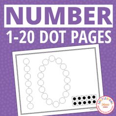 the number 1 - 20 dot pages for kids