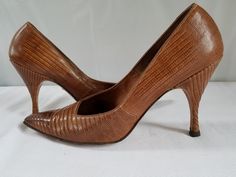 "These 1950's-60's ALLIGATOR LIZARD PUMPS are made by PFEIFEYS of ARKANSAS in a VINTAGE SIZE 6 , the heel is approximately 3 1/2\" tall & they are in VERY GOOD VINTAGE CONDITION. ( see photos for DETAILS ) Questions ? Please call 1-207-865-6191." Alligator Lizard, 1940s Women, White Gold Hoop Earrings, White Gold Hoops, Rhinestone Choker Necklace, Blue Belt, Spring Accessories, Womens Pumps, Rhinestone Choker