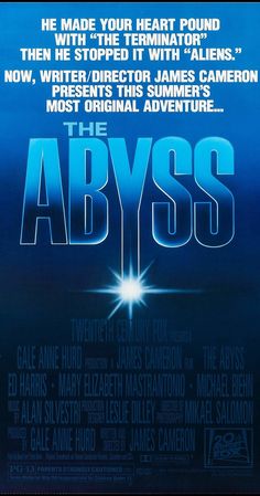 the abysss movie poster with blue background