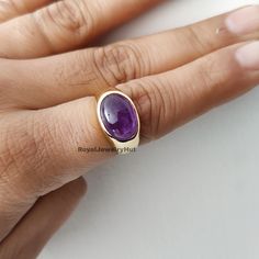 Amethyst Ring Man, Signet Ring, 925 Solid Sterling Silver Ring, 22k Gold fill, Bohemian Ring, Men Women Ring, Mothers Day, Fathers day Gift Gemstone details:  Shape : Oval Stone : Amethyst Metal : Solid silver Stone Color: Purple Add this beautiful Ring in your accessories to make you feel unique. This ring have 925 stamp and you will receive a ring like the one in the picture. You can choose any size you want from drop down menu. We Accept Custom Order and Bulk Order Also, Feel free to contact Purple 14k Stamped Rings Gift, Gold Amethyst Rings Hallmarked, Gold Hallmarked Amethyst Rings, Gold Amethyst Rings, Hallmarked, Hallmarked Gold Amethyst Rings, Gold Amethyst Hallmarked Rings, Gold Amethyst Ring With Polished Finish For Promise, Gold Amethyst Promise Ring With Polished Finish, Handmade Yellow Gold Amethyst Ring