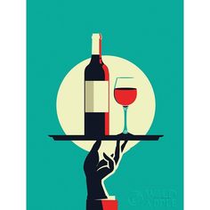 Red Wine Poster Print by Omar Escalante-VARPDX63993 Image 1 Art Du Vin, Vintage French Posters, Restaurant Poster, Wine And Canvas, Wine Print, Wine Poster, Freddy Mercury, French Poster, Wine Art