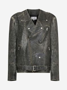 Furs & Skins->calf Leather, 100% Barbour Steve Mcqueen, Mm6 Maison Margiela, Biker Style, Yoga Wear, Biker Jacket, Zip Up, Women Collection, Dress To Impress, Breathable Fabric