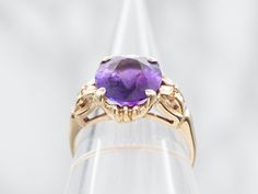 Shimmer and shine with this stunning solitaire ring! The oval cut amethyst stone glimmers in the light, making it the perfect statement piece. Treat yourself or a loved one to this elegant and playful ring. Metal: 10K Yellow GoldGem: Amethyst 2.67 Carats, Oval CutRing Size: 4.50 Shimmer And Shine, Shimmer N Shine, Ring Metal, Amethyst Stone, Solitaire Ring, Oval Cut, Statement Pieces, Amethyst, Size 4