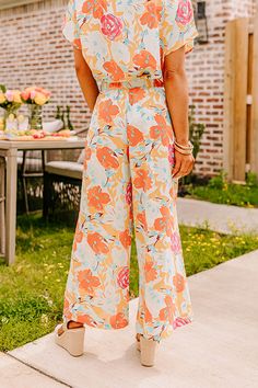 - Spend hot summer days and sweet summer nights in luxe style with these breezy pants! - Unlined semi-sheer material with a blue, pink, and orange hued floral print - An elastic waistband - A relaxed silhouette that ends in straight hemlines Two Piece Set Pants, Luxe Style, Top And Pants Set, Neck Bodycon Dress, Sweet Summer, Mini Slip Dress, Sheer Material, Floral Print Blouses, Plus Size Maxi Dresses