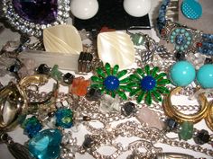 Jewelry lot consisting of necklaces, earrings, bracelets, ring. Some vintage, some more now. Mostly silver tones with some gold tones, some with rhinestones. A couple are signed Hong Kong, Napier, but most are not that I could see. Will have normal signs of use consistent with items that are vintage, used and not new. A piece or two may need a gentle cleaning. Pictures are part of the description. Cleaning Pictures, Laura Scott, Jewelry Vintage, Favorite Jewelry, Jewelry Sets, Hong Kong, Silver Gold, Wedding Gifts, Vintage Jewelry