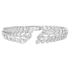 Luxury Silver Marquise Diamond Bracelet, Marquise Diamond Bracelet, Diamond Cuff Bracelet, Cuff Bangle Bracelet, Marquise Diamond, Bracelet Collection, Top Seller, Cuff Bangles, Sparkle Diamonds