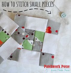 an image of how to stitch small pieces