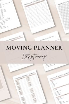 the moving planner list is shown in black and white