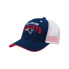 Show that the newest member to the New England Patriots fan club is big on team spirit with this Core Lockup mesh back snapback hat. This lid features bold team graphics across the crown and breathable mid and rear panels for comfortable all-day wear. Your kiddo will love finishing off their New England Patriots game day outfit with this fun cap!Show that the newest member to the New England Patriots fan club is big on team spirit with this Core Lockup mesh back snapback hat. This lid features b Baseball Season Team Logo Cap For Fans, Navy Snapback Hat With Flat Bill For Fans, Team-colored Snapback Baseball Cap For Fans, Collegiate Snapback Hat For Game Day, Team Spirit Baseball Cap With Team Logo, Sports Fan Baseball Cap With Team Logo, Navy Snapback Hat For Game Day, Mesh Snapback Hat For Baseball Season Sports Events, Navy Snapback Sports Cap