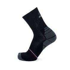 a pair of black socks on a white background