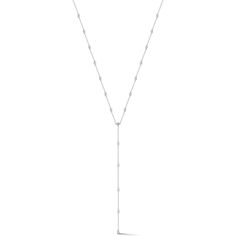 Sofer Jewelry - Diamond By The Yard Lariat Necklace in 14K White Gold Fine Jewelry Diamond Lariat Necklace For Wedding, Fine Jewelry Lariat Diamond Necklace For Wedding, Elegant Long Drop Diamond Lariat Necklace, Lariat Diamond Necklace For Wedding, Fine Jewelry, Wedding Fine Jewelry Lariat Diamond Necklace, Formal Diamond Cut Lariat Necklace, Classic Drop Necklace With Delicate Chain For Formal Occasions, Classic Drop Necklace With Delicate Chain For Formal Events, Yellow Gold Long Drop Backdrop Necklace For Formal Events