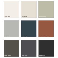 the different shades of paint that are used for walls and ceilings in various colors, including white