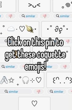 the text on the screen says click on this pin to get these coquette emps