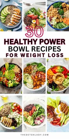 30 Healthy Power Protein Bowls For Weight Loss - The Detox Lady Power Bowl Recipes, Plant Based Proteins, Power Bowl Recipe, Protein Bowls, Power Bowl, Healthy High Protein Meals