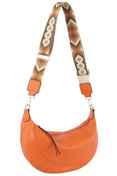 Experience the perfect blend of form and function with our Aztec Guitar Strap Bobo Crossbody Bag. Made with a vibrant Aztec strap, this crossbody purse bag combines style and convenience. With its comfortable crossbody design, this bag is a must-have for any on-the-go fashionista. Aztec Guitar Strap Hobo Crossbody Bag Faux vegan leather Zip top closure Gold-tone hardware Detachable shoulder strap L 15 * H 8 * W 2.5 Adjustable Strap Crossbody Saddle Bag For Errands, Crossbody Saddle Bag With Adjustable Strap For Errands, Brown Crossbody Bag With Arcuate Shoulder Strap, Orange Crossbody Hobo Bag For Travel, Orange Crossbody Shoulder Bag With Detachable Strap, Orange Satchel Shoulder Bag With Adjustable Strap, Orange Crossbody Shoulder Bag For On-the-go, Orange Hobo Bag With Adjustable Strap For Daily Use, Orange Bag With Adjustable Strap For Errands