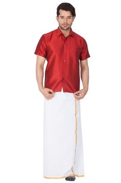 Vastramay brings to you this Stylish yet Comfortable Men Maroon Ethnic South Indian Shirt. Adorn it for a perfect Classy and Trendy look. These Shirts are usually very popular in Souther part of the Sub Continent. These are also called Madras Shirt. It is worn along with a trouser or a jeans. However, traditionally it is paired with a Veshti or a white dhoti. The set is also called as Shirt Vesty. Product Features : Top Color: Maroon Top Fabric: Cotton Art Silk Product Type: Ethnic South Indian Madras Shirt, Cotton Art, Cutwork Blouse, Maroon Top, Cutwork Blouse Designs, Maroon Shirts, Ad Art, Top Fabric, Cut Work