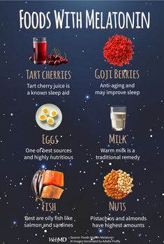 Want more melatonin without taking supplements? These foods can help: Melatonin Foods, Almond Salmon, Tart Cherry Juice, Cherry Juice, Food Science, Cherry Tart, Healthy Balance, Healthy Soup Recipes, Improve Sleep