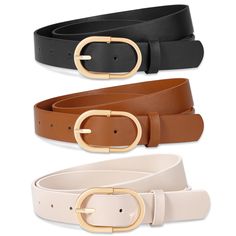 PRICES MAY VARY. The simple design of this women leather belt combines modern and classic elements, showing a fashion-forward atmosphere and adding a sense of personality and fashion to your overall look. Made of high-quality PU leather, the belt has a soft and comfortable texture. Whether it is paired with casual or formal wear, it can become your highlight and show your taste and style. This fashion leather belt offers a variety of size options to fit people of different waist sizes, allowing Leather Dress Fashion, Belt For Jeans, Fit People, Work Belt, Waist Belts, Branded Belts, Casual Belt, Casual Accessories, Brown Belt