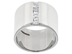 Pre-Owned Bella Luce® white diamond simulant 0.46ctw baguette, rhodium over sterling silver ring. Measures approximately 0.81"L x 0.50"W and is not sizeable..  This product may be a customer return, vendor sample, or on-air display and is not in its originally manufactured condition.  It may not be new.  In some instances, these items are repackaged by JTV. Modern Channel Set White Gold Jewelry, Modern Silver Diamond Ring With Channel Set, Modern Jewelry With Baguette-cut Cubic Zirconia, Modern White Gold Diamond Ring With Baguette Diamonds, Modern Baguette-cut Cubic Zirconia Jewelry, Modern Cubic Zirconia Jewelry In Baguette Cut, Silver Platinum Diamond Ring With Baguette Diamonds, Modern Cubic Zirconia Diamond Ring Channel Set, Timeless Silver Diamond Ring With Baguette Cut