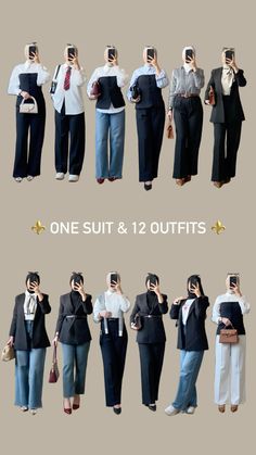 Outfit Office Hijab, Outfit Ideas For Hijabi Girl, Hijabi Work Outfits Office Wear, Hijabi Suit Outfits, Classic Hijab Outfit, Hijab Fashion Inspiration Casual Classy, Hijab Office Look, Effortless Fall Fashion, Elegant Hijab