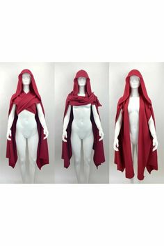 Cheap Fitted Cosplay Costume, Ren Faire Costume Women, Cosplay Cape, Medieval Cloak, Ren Faire Costume, Red Riding Hood Costume, Draping Fabric, Costume Women, Short Playsuit