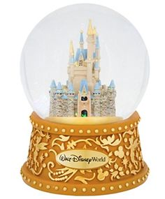 a snow globe with a castle in it