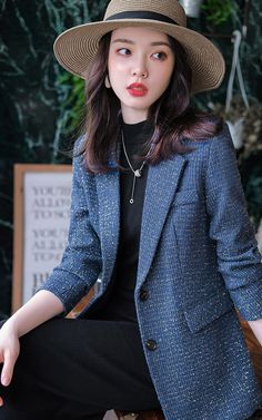 For a pop of sparkles for a night-out look, our Chic Classic Boyfriend Blazer is an easy first choice. Featuring a relaxed boyfriend fit, this blazer is the ideal piece of outerwear for a fancier night out. Wear over a dress or blouse for a fabulous evening look. Elegant Cotton Blazer For Winter, Elegant Cotton Winter Blazer, Elegant Winter Cotton Blazer, Fitted Cotton Winter Blazer, Casual Fitted Winter Blazer, Trendy Fitted Winter Blazer, Chic Stretch Winter Blazer, Woolen Top, Costume Beige