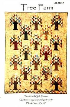 Tree Farm – Quilting Books Patterns and Notions Farm Quilt Patterns, Tree Quilt Block, Tree Quilt Pattern, Traditional Quilt Patterns, Farm Quilt, Basket Quilts, Pattern Quilt, Charm Quilt, Laundry Basket Quilts