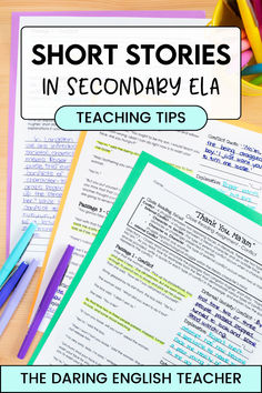 short stories in secondary ela teaching tips for the daring english teacher, part 1